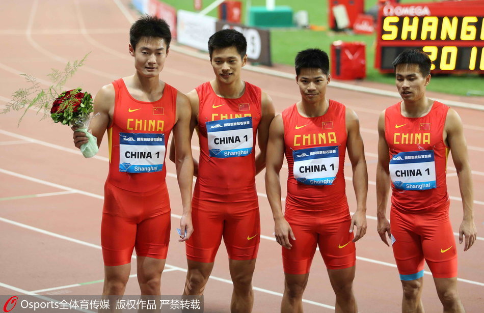 钻石联赛-男子4x100接力中国夺冠 打破赛会纪