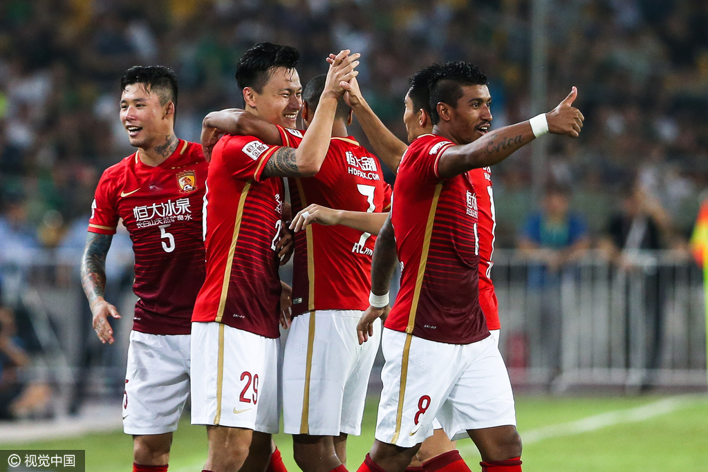 2016年7月26日，2016足协杯1/4决赛次回合，北京国安Vs广州恒大淘宝，恒大2-1战胜国安，两回合4-2晋级四强。广州恒大庆祝胜利。