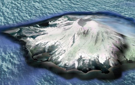 1,赫德岛火山——澳大利亚此火山是澳大利亚的海外领地之一.