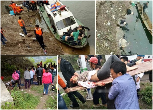 贵州：一辆客车坠河致15死伤