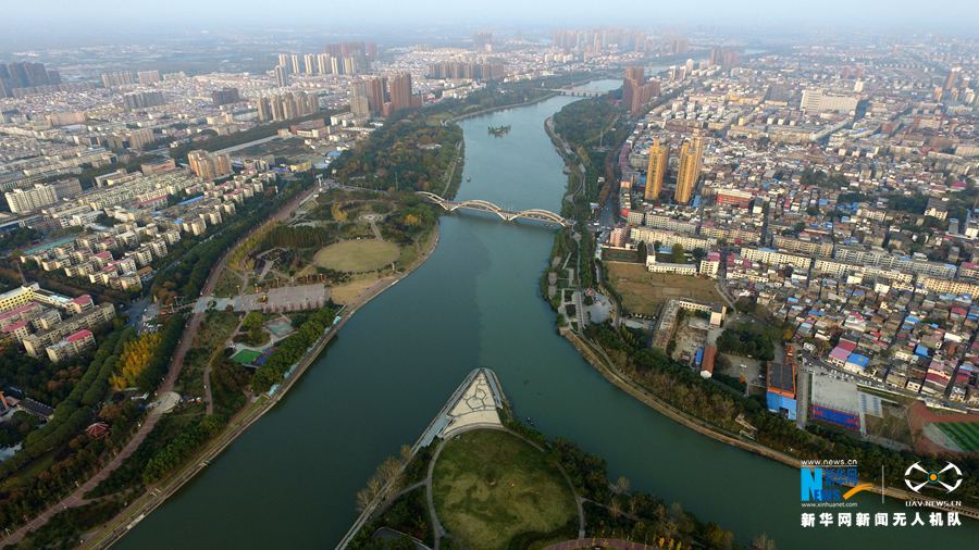 河南漯河:沙澧河畔秋色美