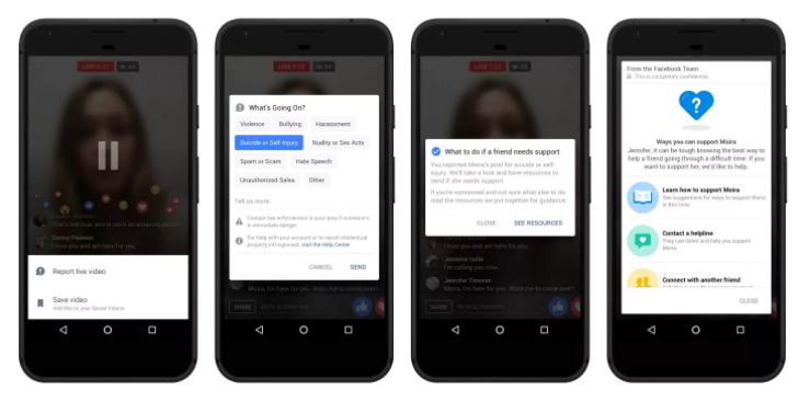 Facebook利用人工智能工具 及早发现阻止用户自杀