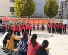 夏邑县车站镇中心小学举办“国学伴成长 书香溢校园”朗诵活动
