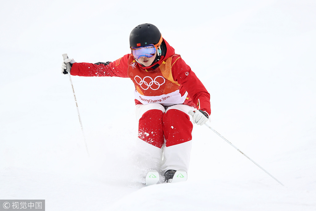 自由式滑雪雪上技巧资格赛 中国2金花出战