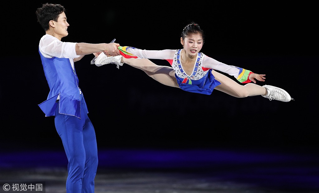 2018平昌冬奥会花样滑冰表演秀,朝鲜组合廉太钰