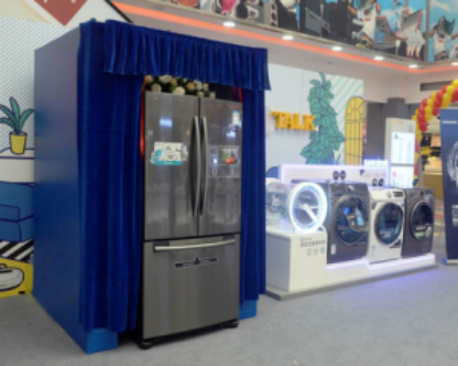 美式style 三星自由空间冰箱双驱洗衣机上市