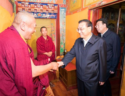 李克强在拉萨布达拉宫考察文物保护_布达拉宫-典籍-拉萨市-经书-西藏自治区