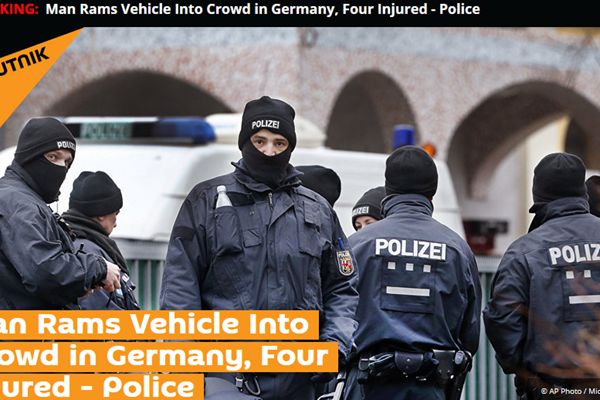 德国新年前夕发生汽车袭击人群事件 造成4人受伤