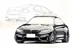 插画师画出的BMW M4，美到清奇无敌