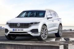 新一代大众途锐效果图曝光 造型有杀气