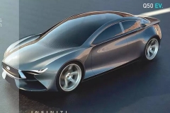 英菲尼迪全新电动车型Q50 EV的渲染图被曝光