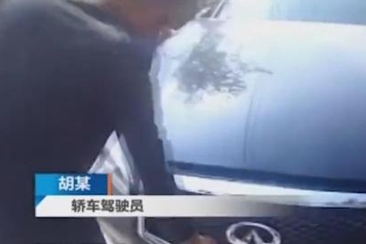 几十万的进口日系豪车与鸡相撞，鸡无事逃逸，车却损失惨重