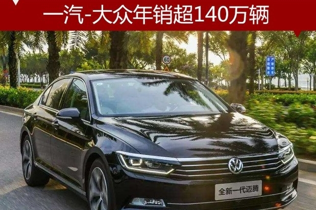 一汽-大众年销超140万辆 市场份额提升