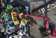 航拍土耳其汽车废料场  密密麻麻十分壮观