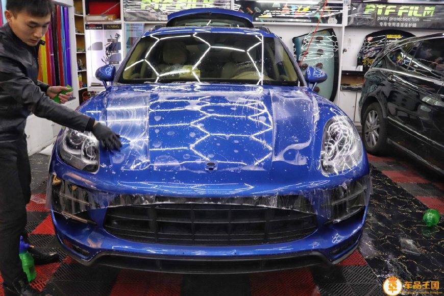 保时捷变身青蛙王子，全车贴隐形车衣