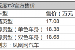 云度π3正式上市，续航里程251公里