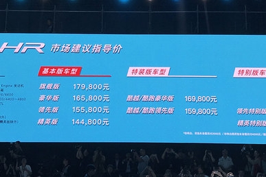 丰田C-HR正式上市 售价14.48-17.98万元