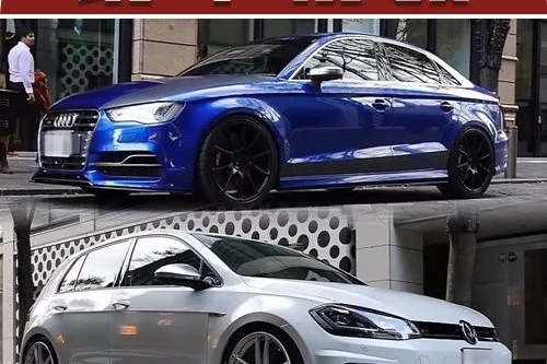 奥迪S3与高尔夫R改装“暴躁“排气，炸起街来失去了原本低调的样子！