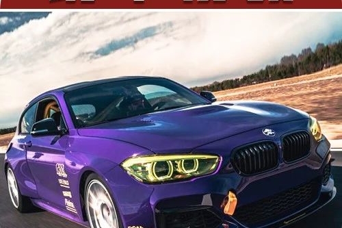 碳纤维宽体套件宝马M140i，看到这一身骚黄的防滚架就知道它不简单！