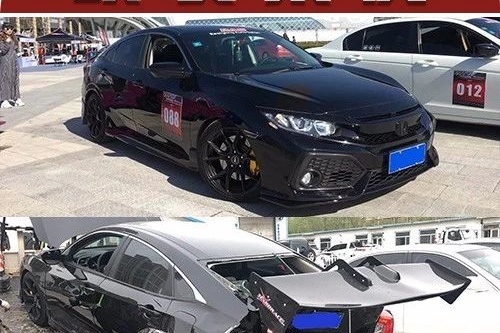 车友亲手设计历时2个月打造宽体10代思域，24小时不到却遭遇追尾！