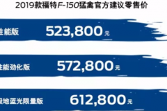 给自己一个“去野”的理由 2019款福特F-150猛禽售52.38万起