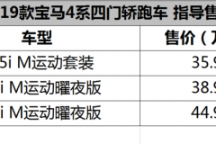 升级后的配置满意么？新款宝马4系四门轿跑车售35.98万起