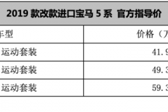 配置有增有减 宝马推2019款改款5系车型