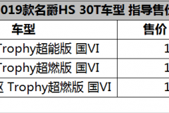 售价符合你的预期么？2019款名爵HS 30T售13.98万起