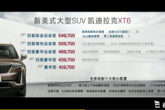 这个价格你还考虑BBA么？国产凯迪拉克XT6售41.97万起