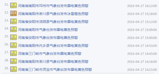 河南连发19条雷电,冰雹预警:今晚洛阳,南阳,焦