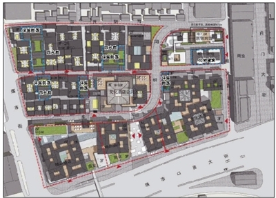 财经滚动新闻 > 正文  大栅栏规划建设地块示意图 新京报讯 (记者赵实