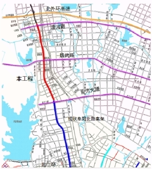 合肥市阜阳北路高架北延工程将向北延伸近7公
