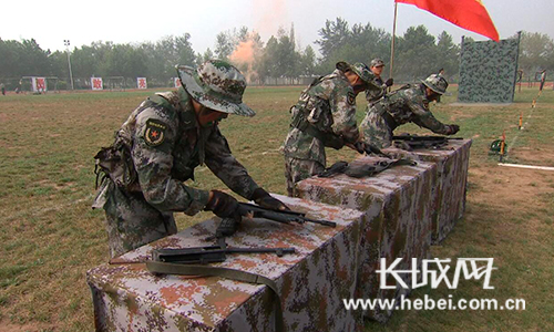 河北省军区组织“超级战队”大赛和军事技能演示活动。长城网 李全 摄