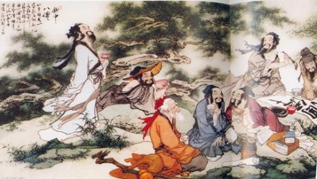 流觞曲水，饮酒作诗