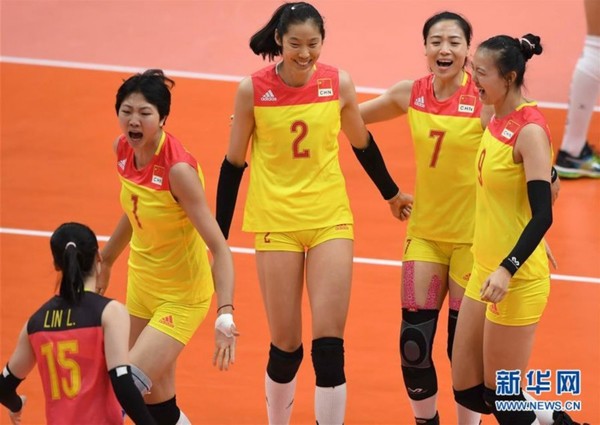 中国队获得里约奥运会女子排球冠军