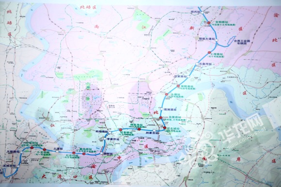 重庆轨道交通9号线线路图。记者 李裕锟 摄