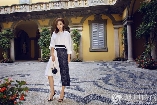 王晓晨时装周 造型多变绽放米兰