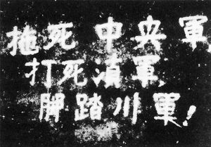 红军在云南留下的宣传标语，豪气跃然“墙”上。