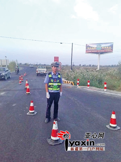 蔡成柯在工作时留影。