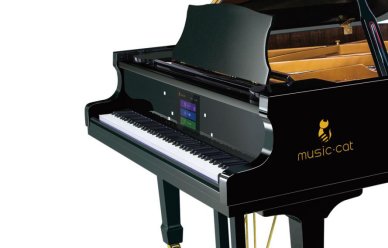 音乐猫钢琴+，琴盖改装让传统钢琴立刻实现智能化演奏。