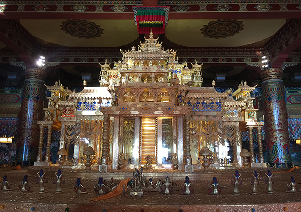 中国“黄金屋”时轮金刚立体坛城。