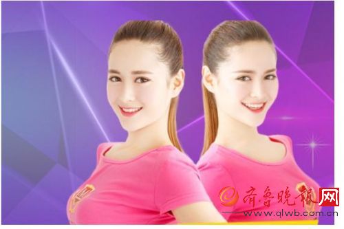 2017上海车展双胞胎模特