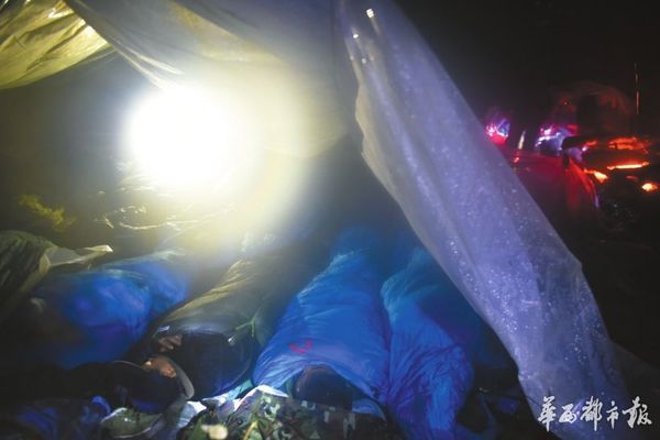 巡护队员们住在大棚里。