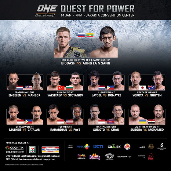 ONE冠军赛 马尔辛因伤退赛 缅甸蟒将冲击金