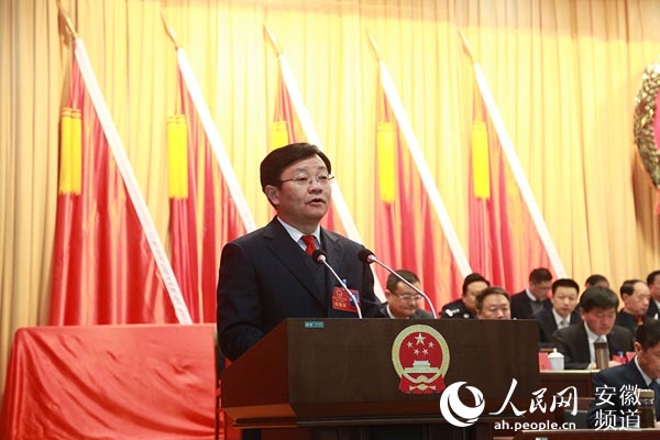 泗县县长王法立作政府工作报告