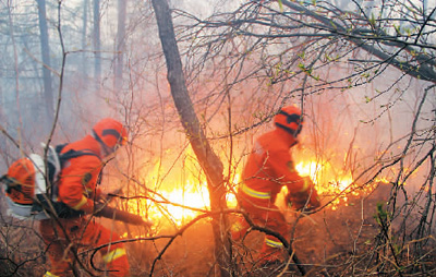 内蒙古大兴安岭发生火灾