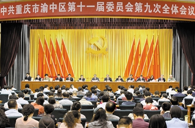 渝中召开区委十一届九次全会 书记陶长海出席会