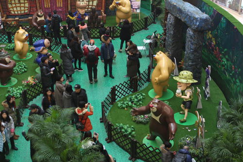 还专门为天津市民重磅打造了天津首个熊出没·熙游记大型主题展