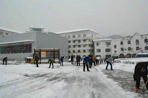 天瑞旅游集团积极组织员工除雪确保道路畅通