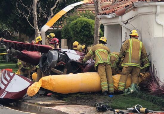 美国加州一直升机坠毁并砸中民宅 致3死2伤
